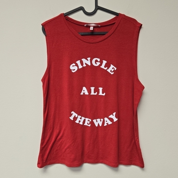 Victoria's Secret Single All the Way T-shirt Red L - Picture 8 of 8